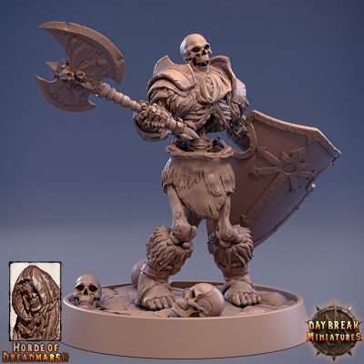 Skeleton Lieutenant of the Pale Guard - The Unliving Horde of Dreadmarsh (32mm/54mm) - Daybreak Miniatures