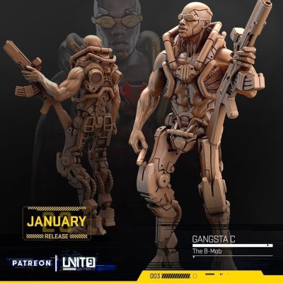 Gangsta C (3 Poses) - The B-Mob - 32mm Scale - Unit9 Miniatures