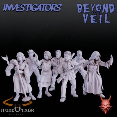 Investigators - 32mm scale miniature - Beyond the Veil - from ADAEVY CREATIONS