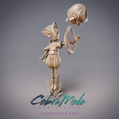 Child Void Mage - Zalembur, Child of Ydris - 32mm/54mm Scale Miniature - (with DnD 5ed. Stats) - Cobramode Miniatures