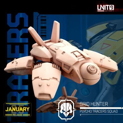 Grid Hunter – Psycho tracers squad - 32mm Scale - Unit9 Miniatures