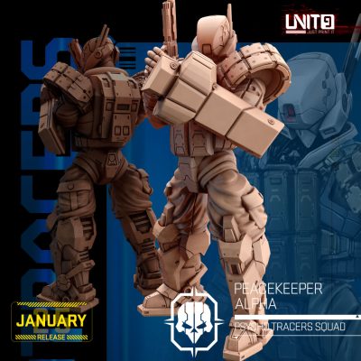 Peacekeeper Alpha – Psycho tracers squad - 32mm Scale - Unit9 Miniatures