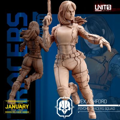Vex Ashford – Psycho tracers squad - 32mm Scale - Unit9 Miniatures